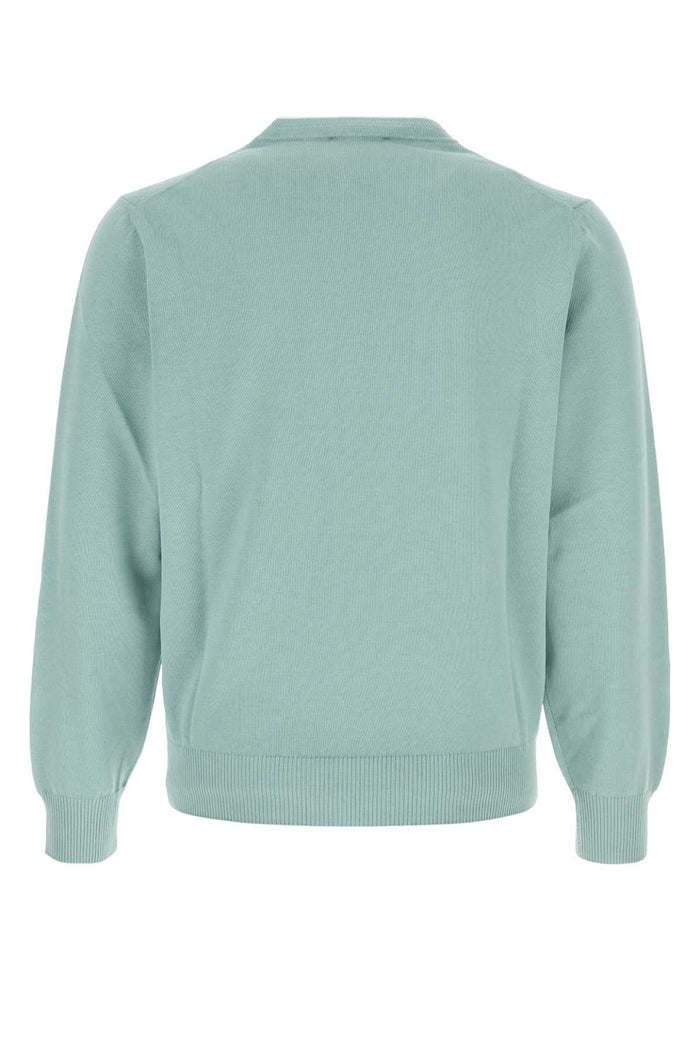 Powder Blue Cotton Sweater Polvere Exterior: Maglieria