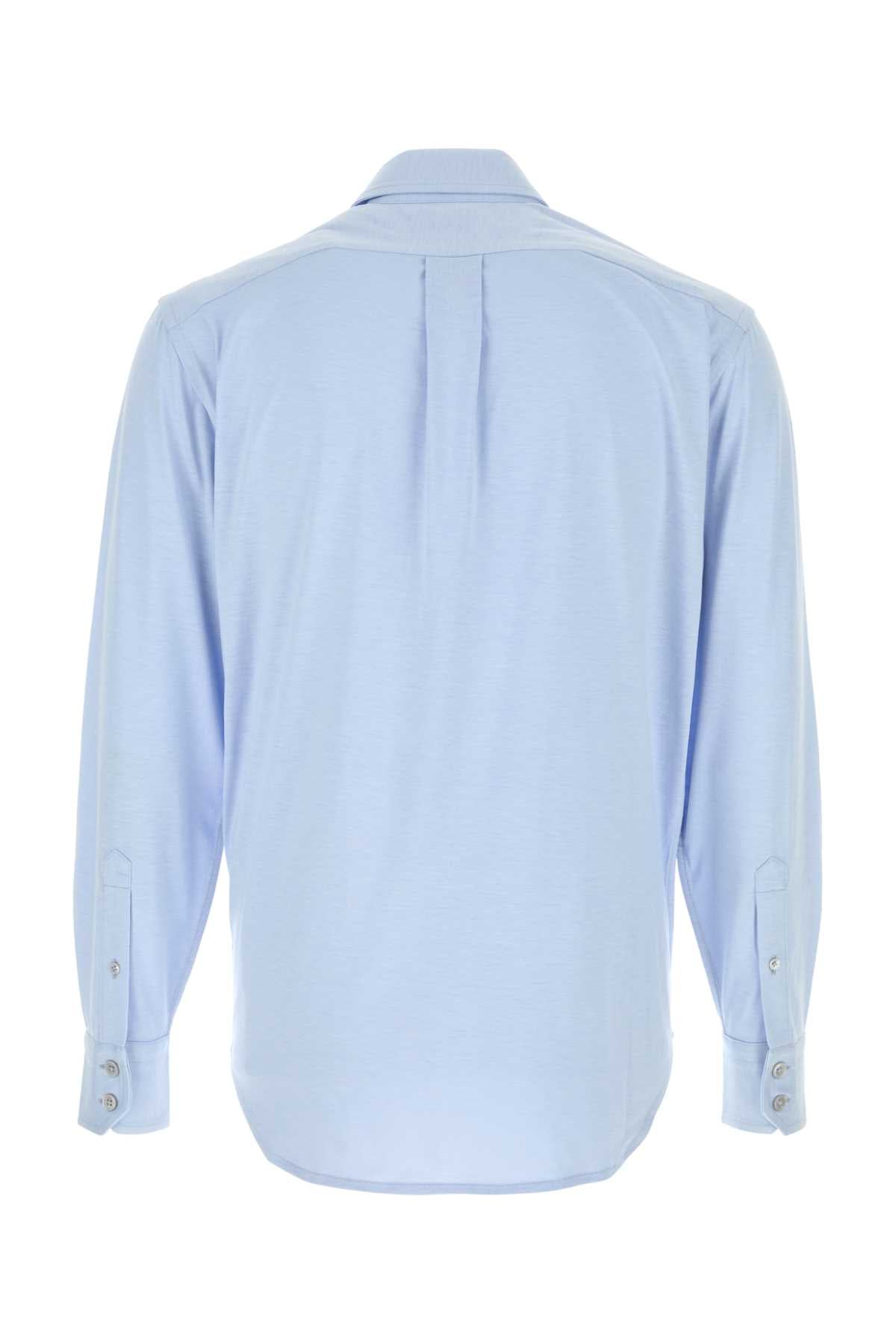 Blue Silk Cotton Camicie