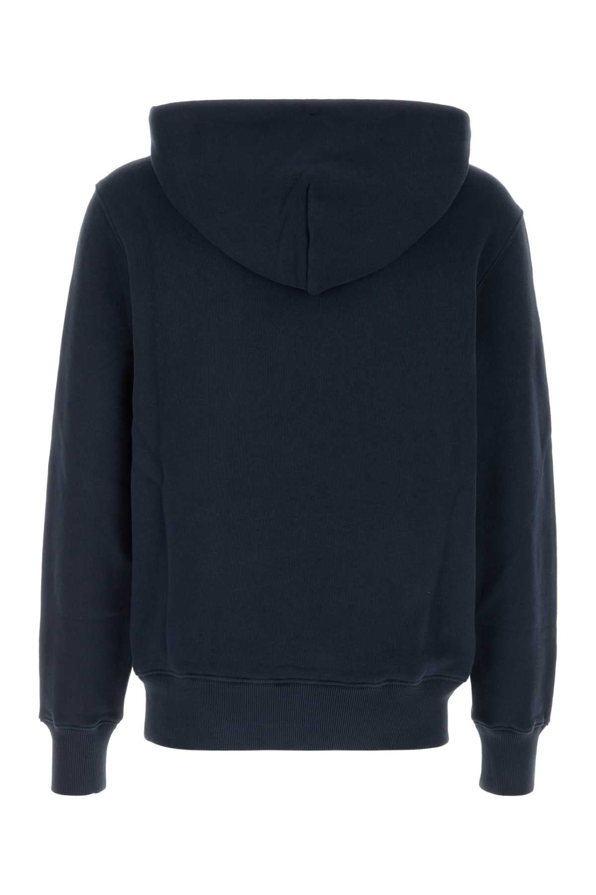 Navy Blue Cotton Sweatshirt Jerseyblue Exterior: Felpe