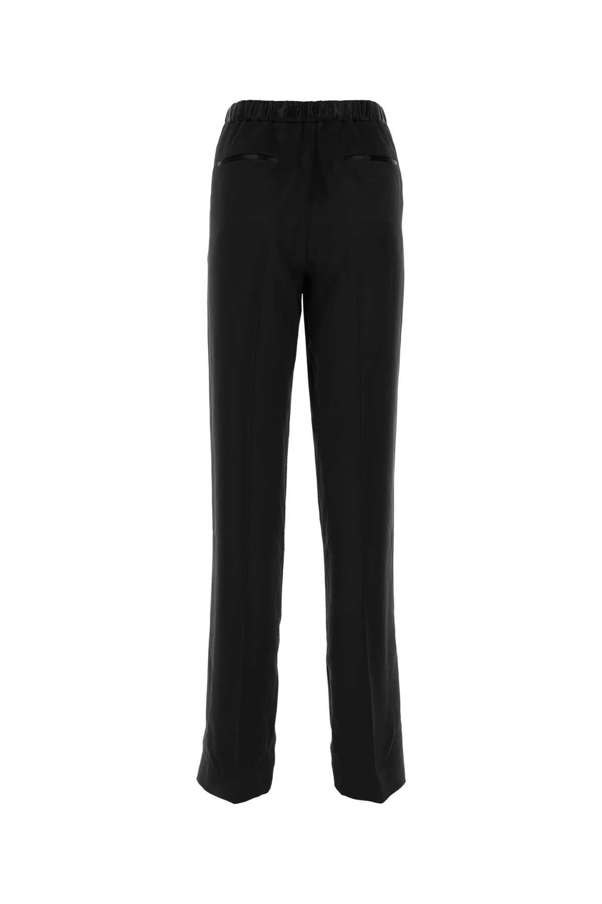 Black Satin Pant 001 Exterior: Viscose Cupro Pantaloni