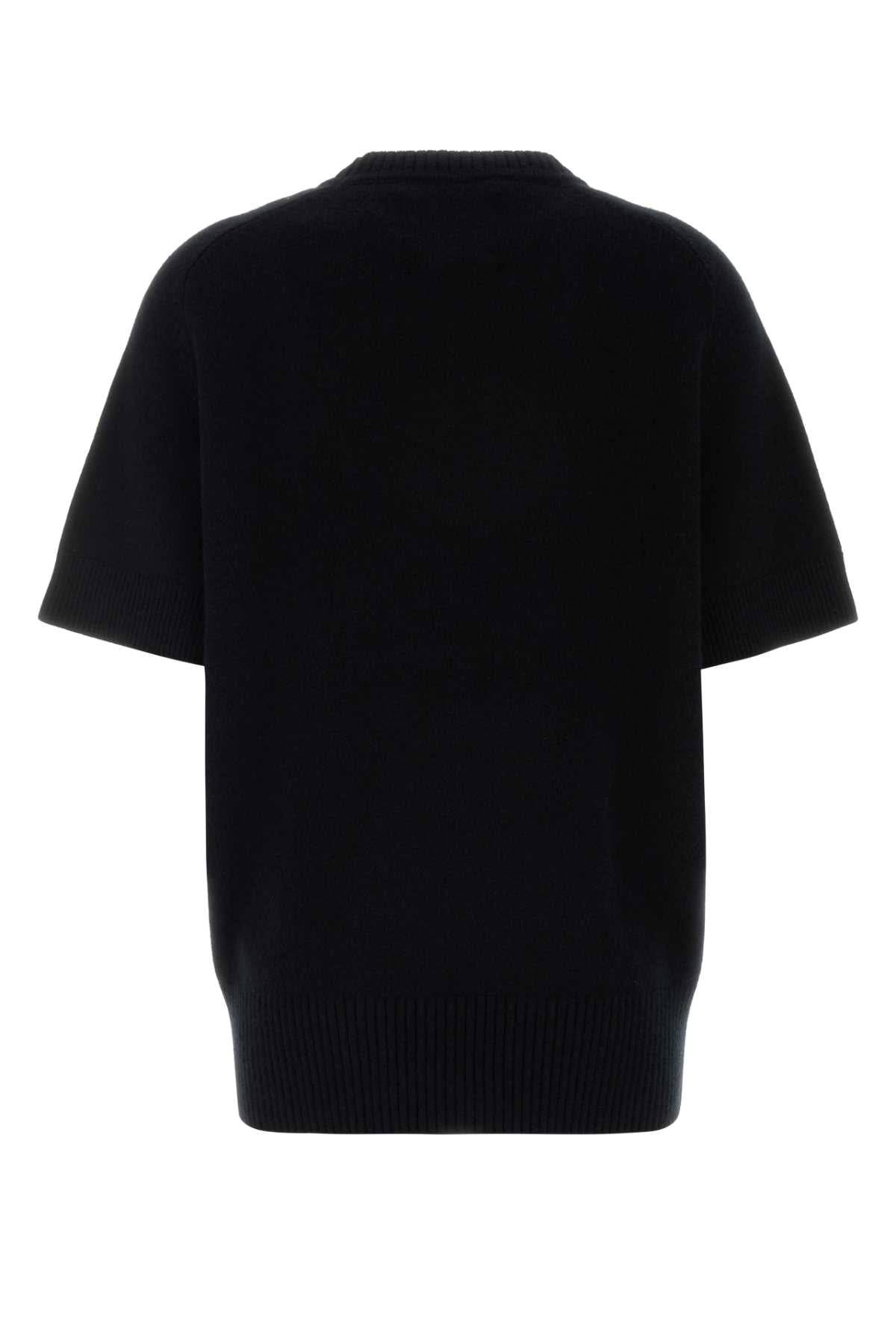 Black Stretch Cashmere Blend Scott Sweater Raven Maglieria
