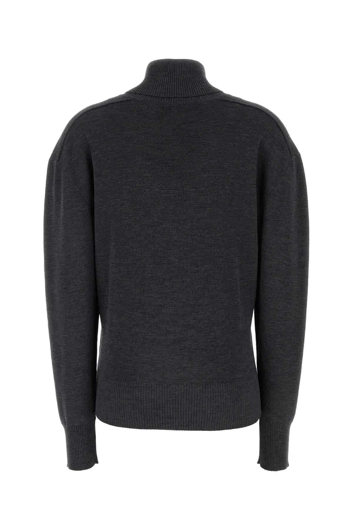 Dark Grey Wool Sweater Midgrey Exterior: Maglieria