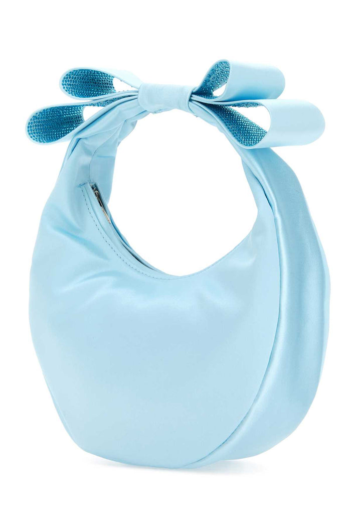 Pastel Light-Blue Satin Small Cadeau Handbag Skyblue Borse A Mano