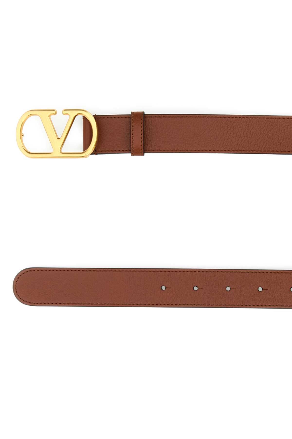 Caramel Leather Belt Deepcaramel Calf - Bos Taurus Cinture