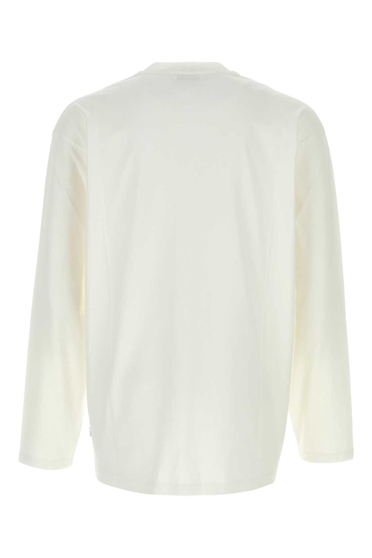 White Cotton T-Shirt Latte Exterior