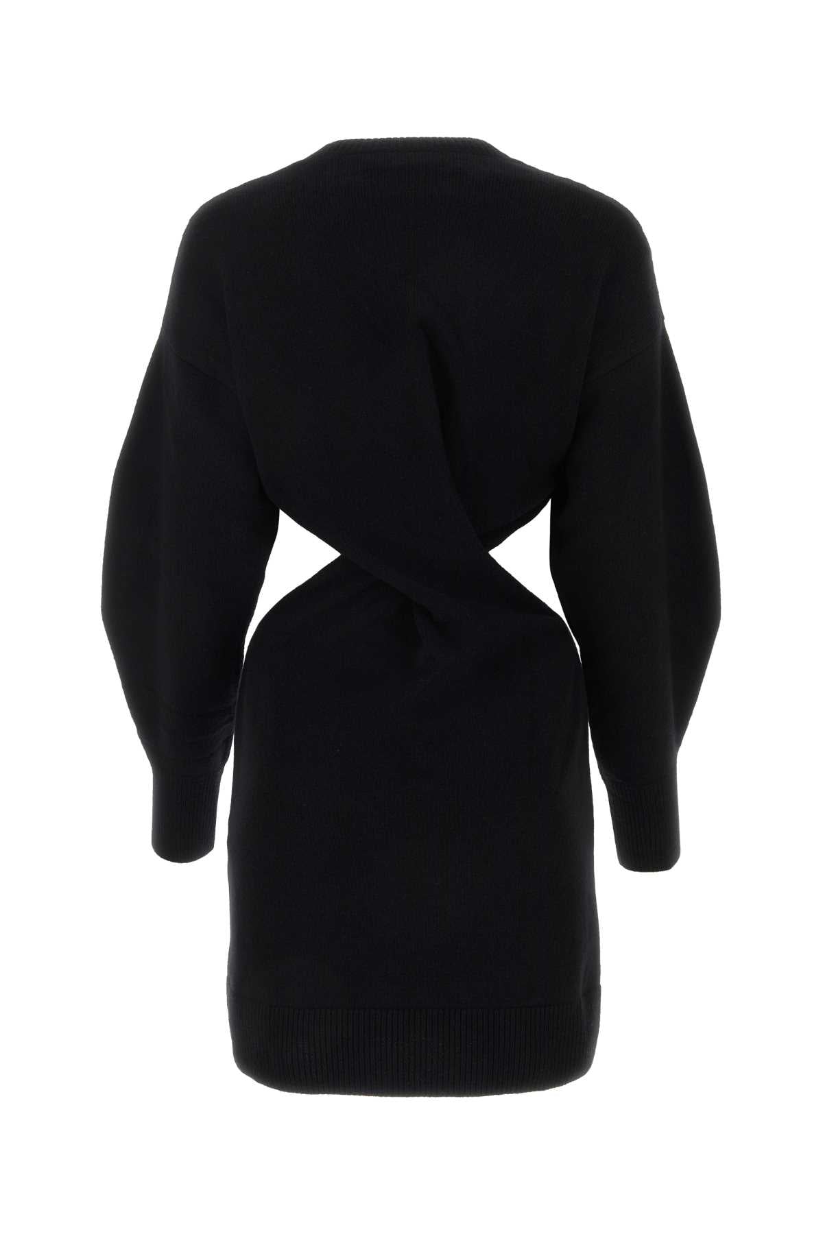 Black Wool Blend Dress Exterior: Cashmere Abiti
