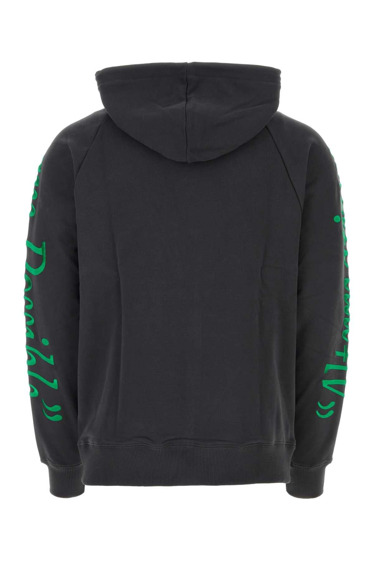 Slate Cotton Sweatshirt Black Exterior: Organic Felpe