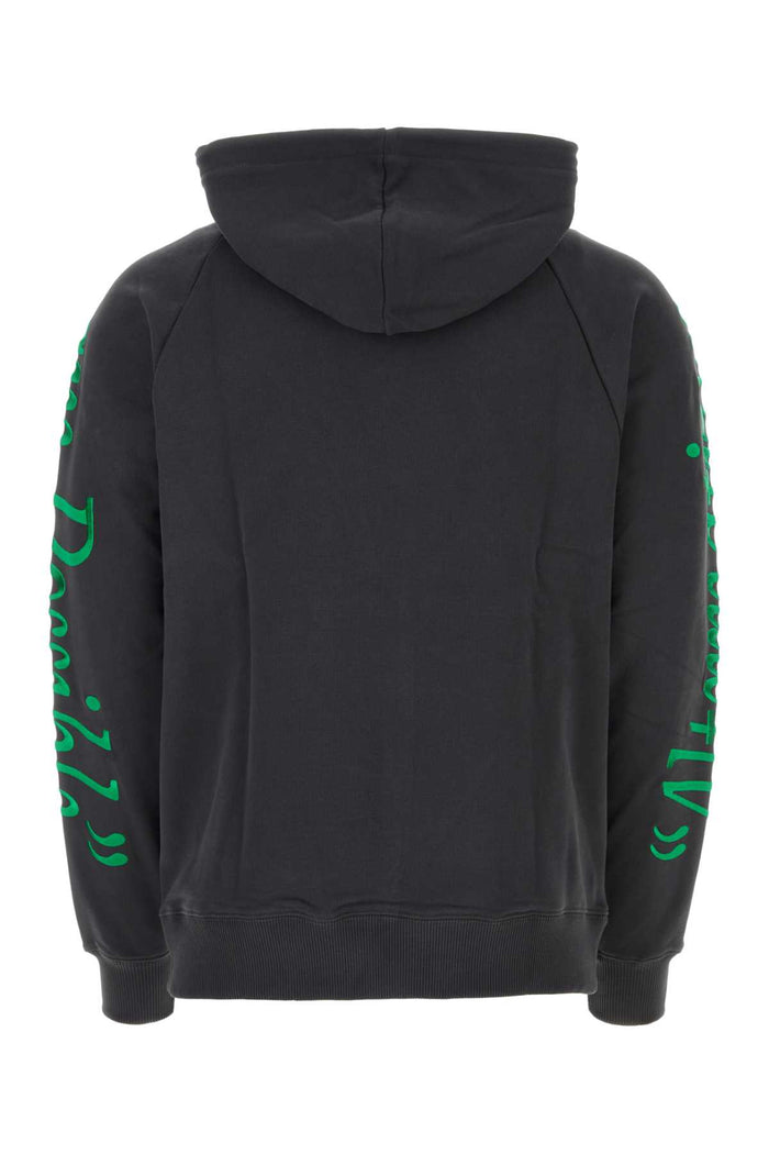 Slate Cotton Sweatshirt Black Exterior: Organic Felpe
