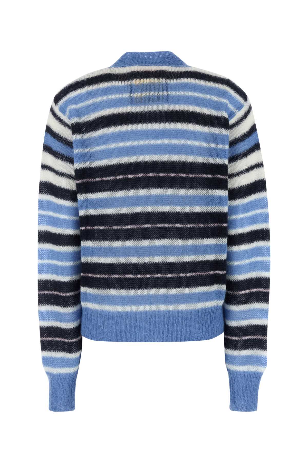 Multicolor Mohair Blend Cardigan Bluelilac Exterior: Nylon Wool Maglieria