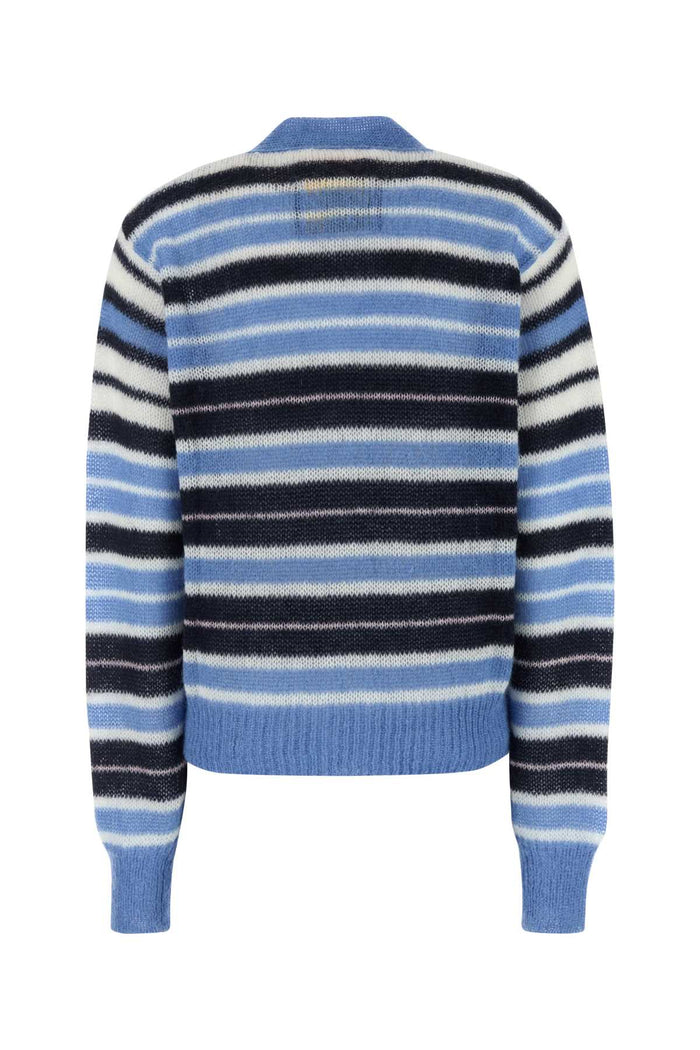 Multicolor Mohair Blend Cardigan Bluelilac Exterior: Nylon Wool Maglieria