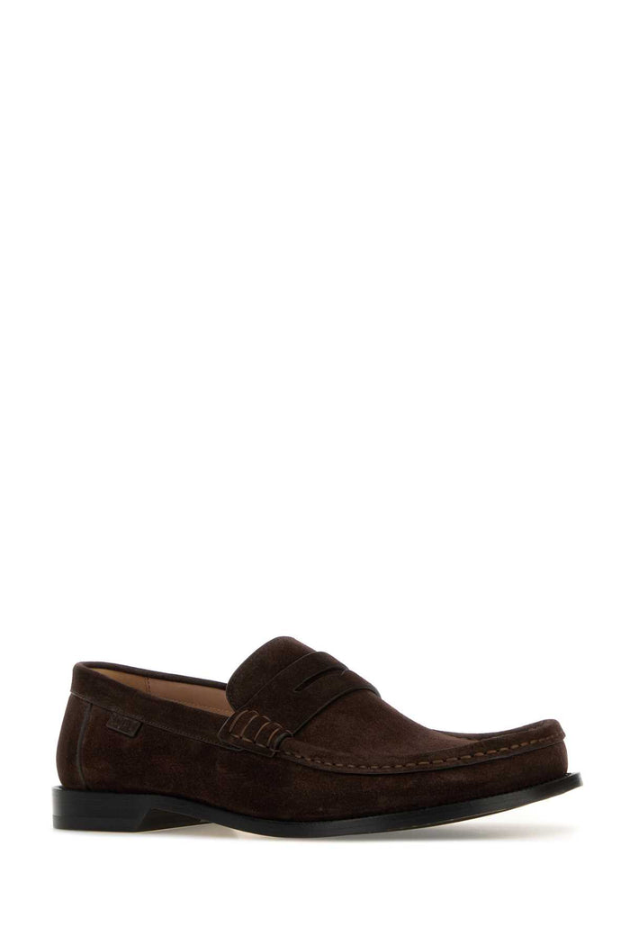 Dark Brown Suede Campo Loafers Darkbrown Mocassini