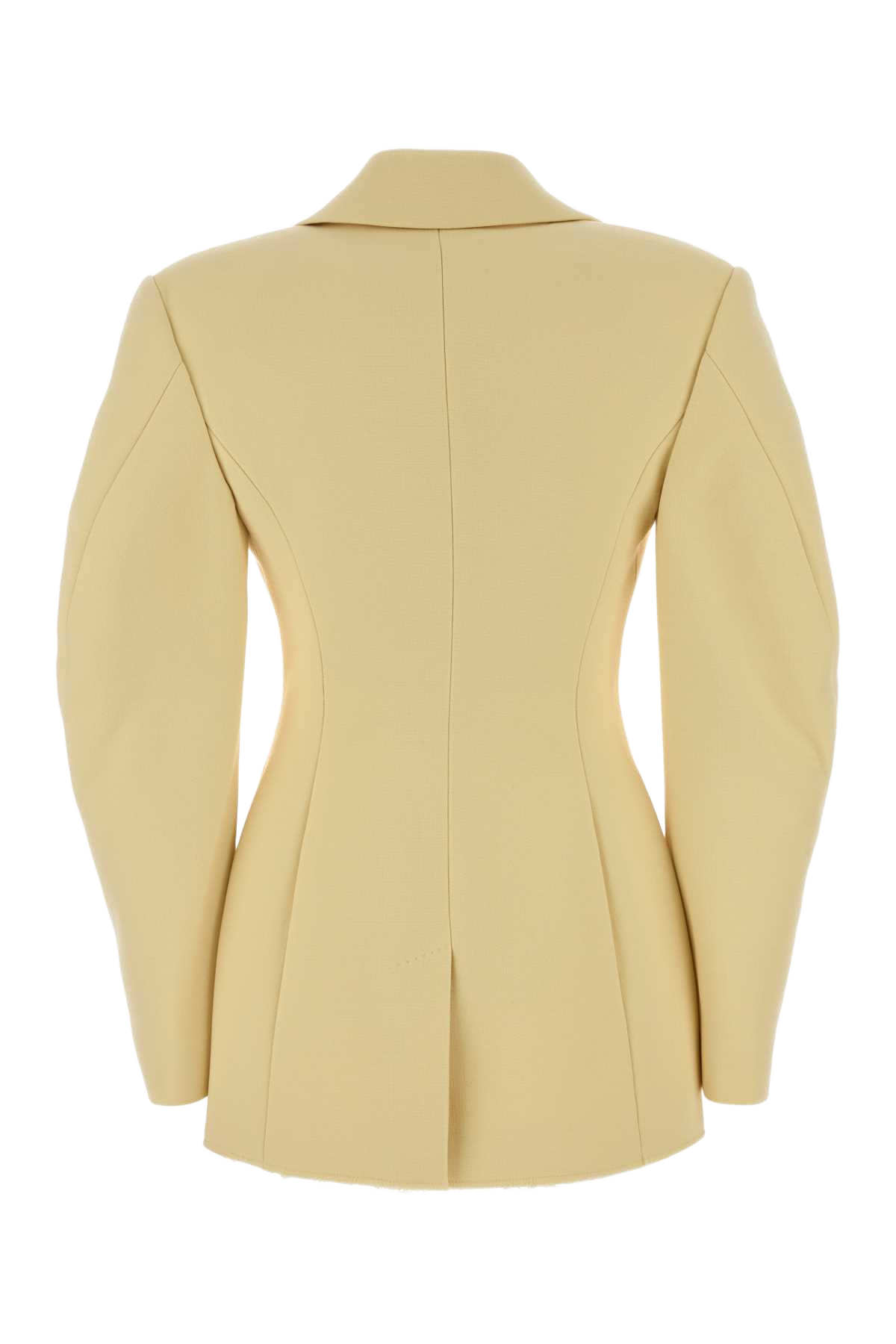 Pastel Yellow Crepe Blazer Butter Giacche E Gilet