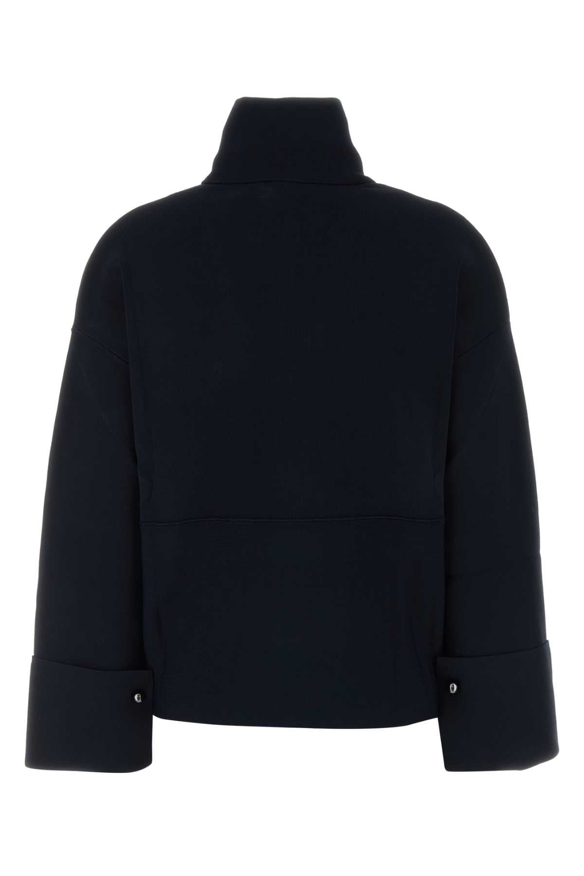 Dark Blue Viscose Blend Formato Sweatshirt Blu Marino Exterior: Nylon Felpe