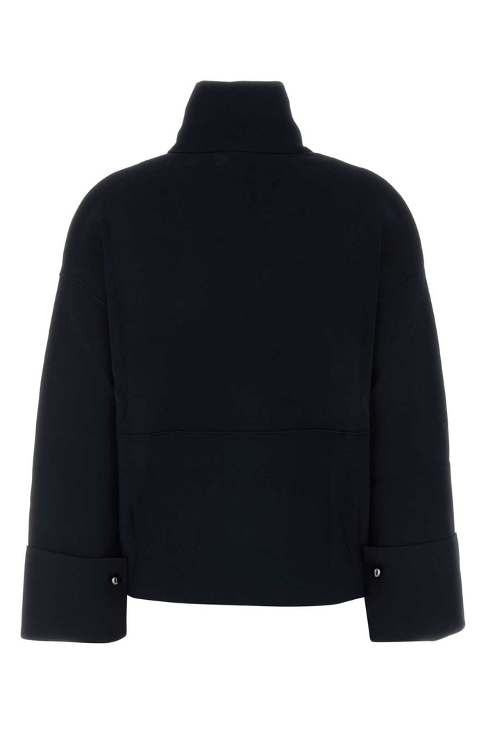 Dark Blue Viscose Blend Formato Sweatshirt Blu Marino Exterior: Nylon Felpe