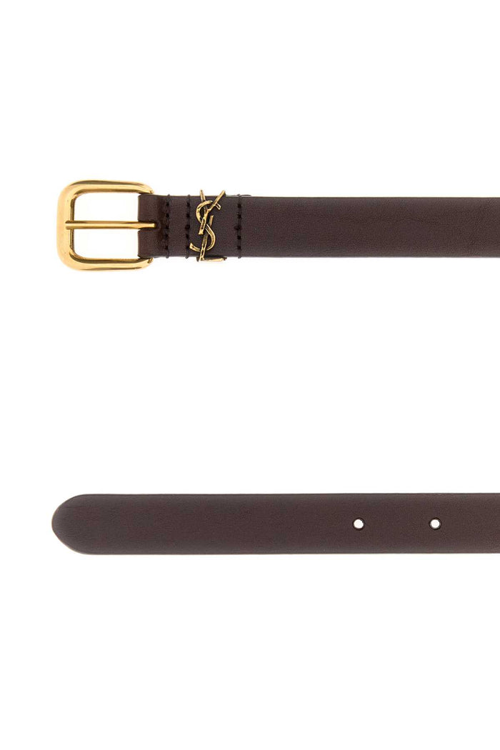 Dark Brown Leather Belt Burntchocolate Cinture
