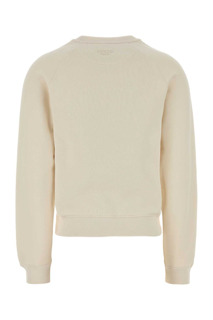 Ivory Cotton Sweatshirt Ecru Exterior: Felpe