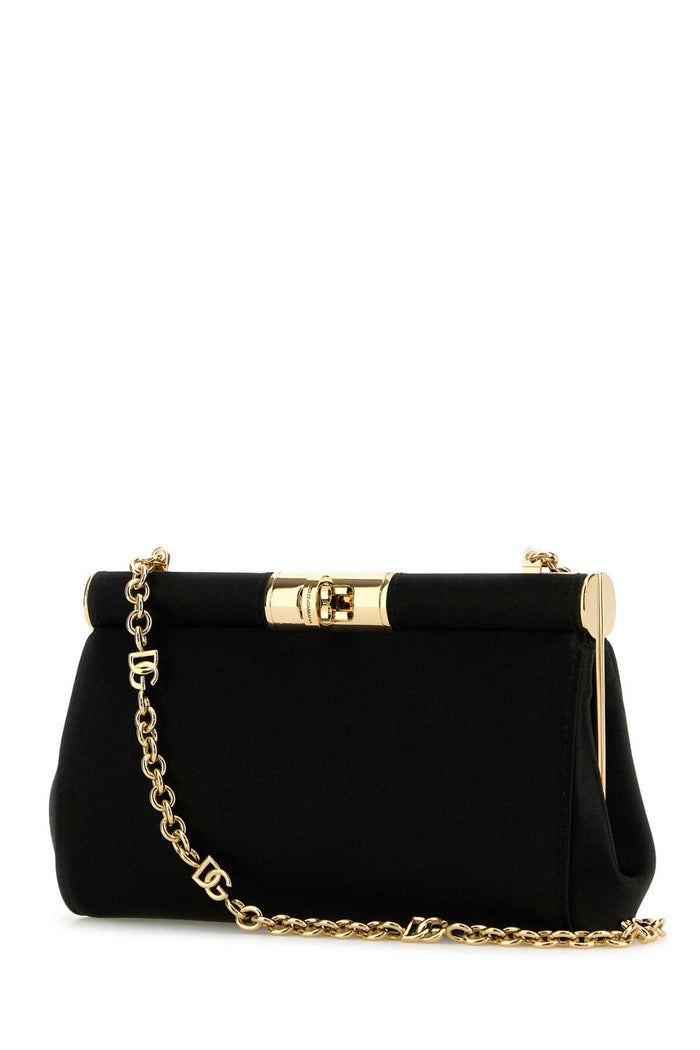 Black Satin Clutch Nero Borse A Tracolla