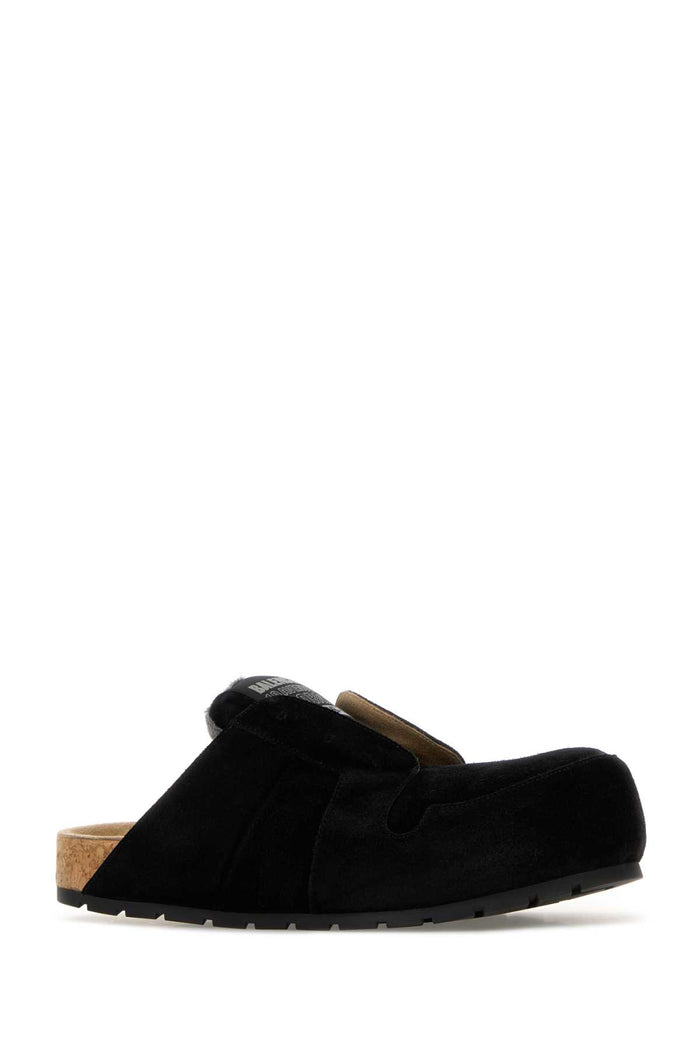 Black Suede Dumbo Slippers