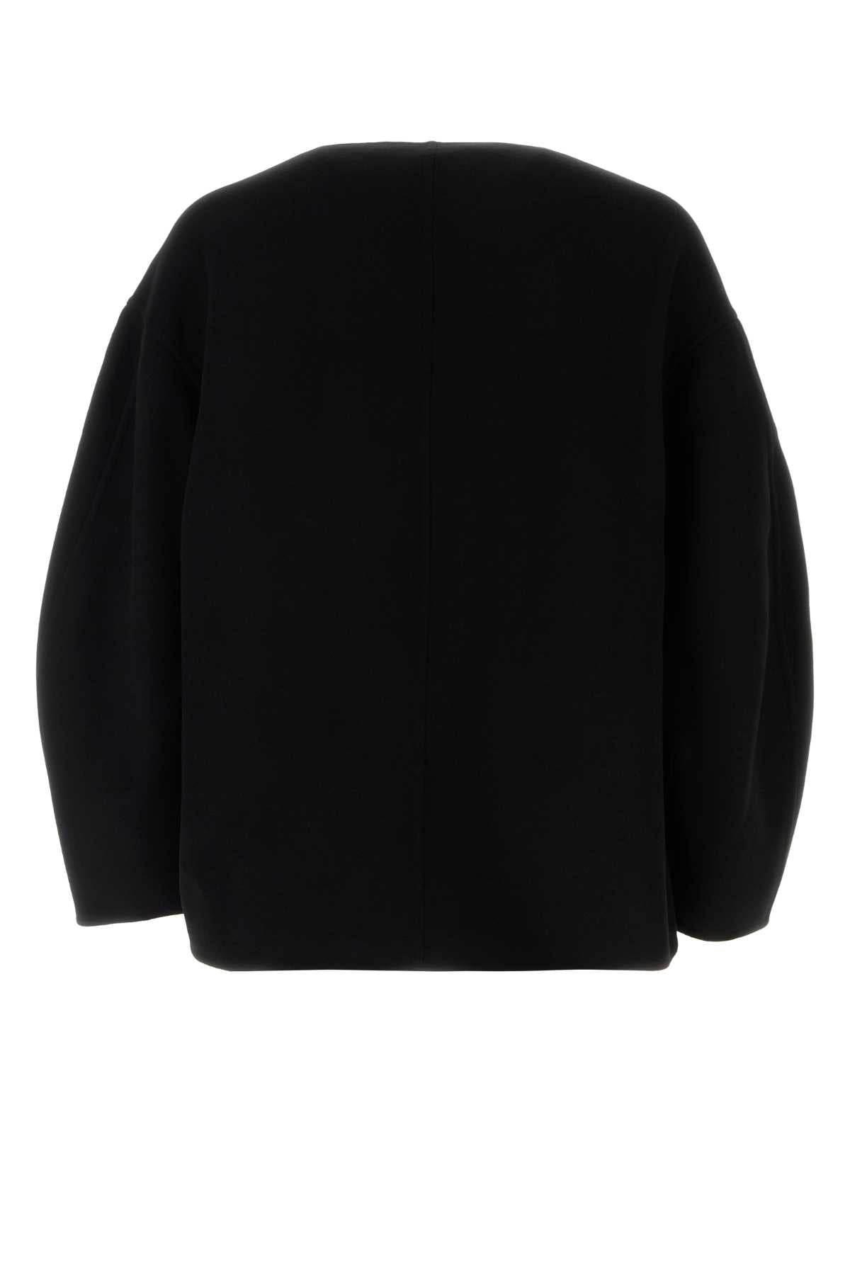 Black Wool Oversize Sweater Exterior: Virgin Maglieria