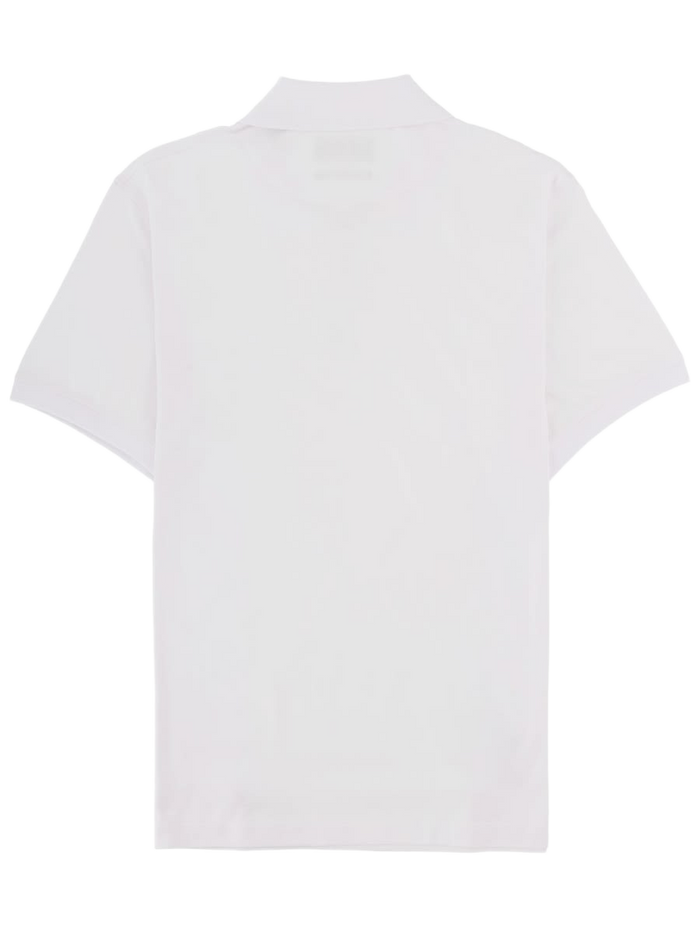 Polo Steel Con Patch Logo White Mercerised Cotton Shirts