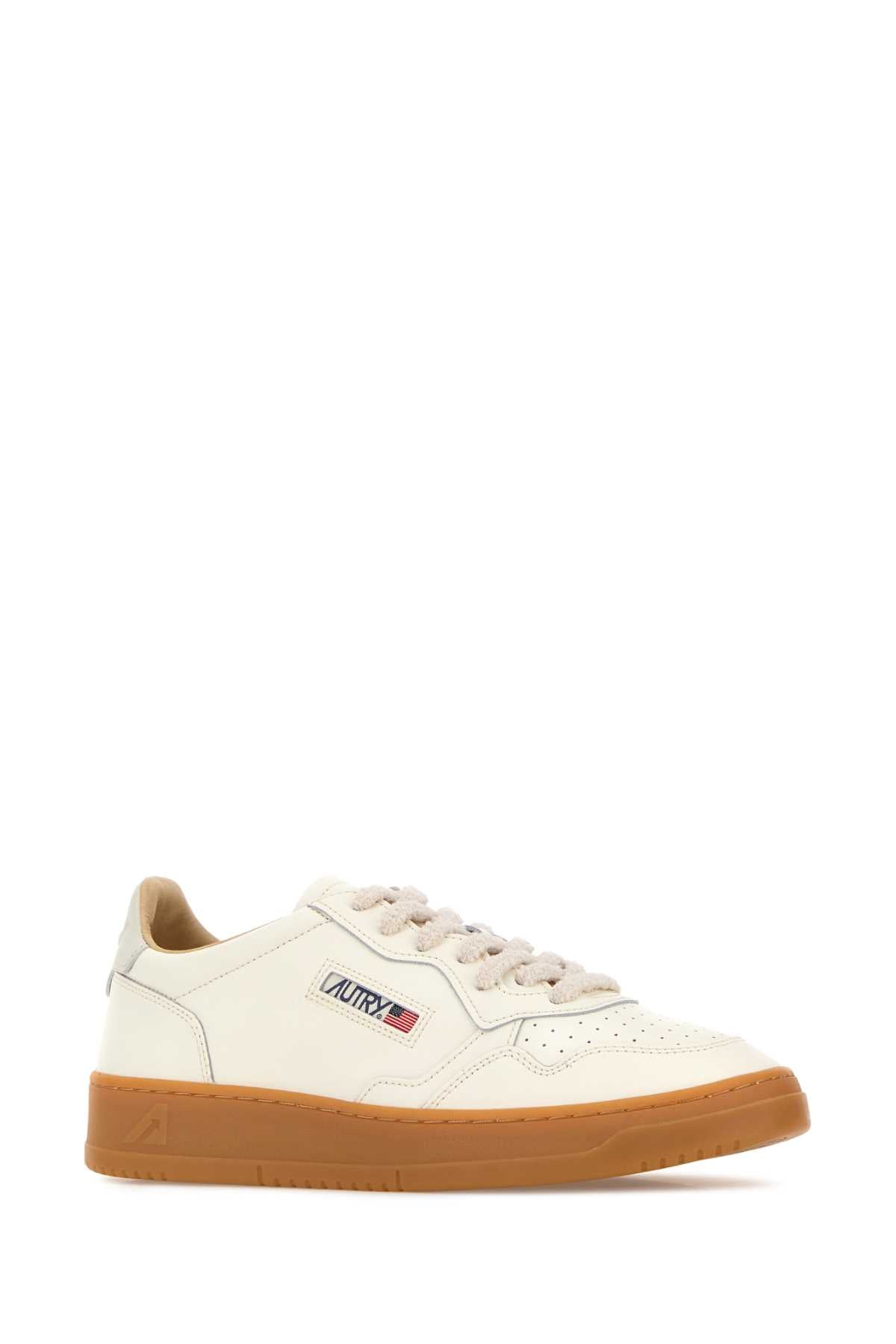 White Leather Medalist Sneakers Sofleanabmrshmrsh