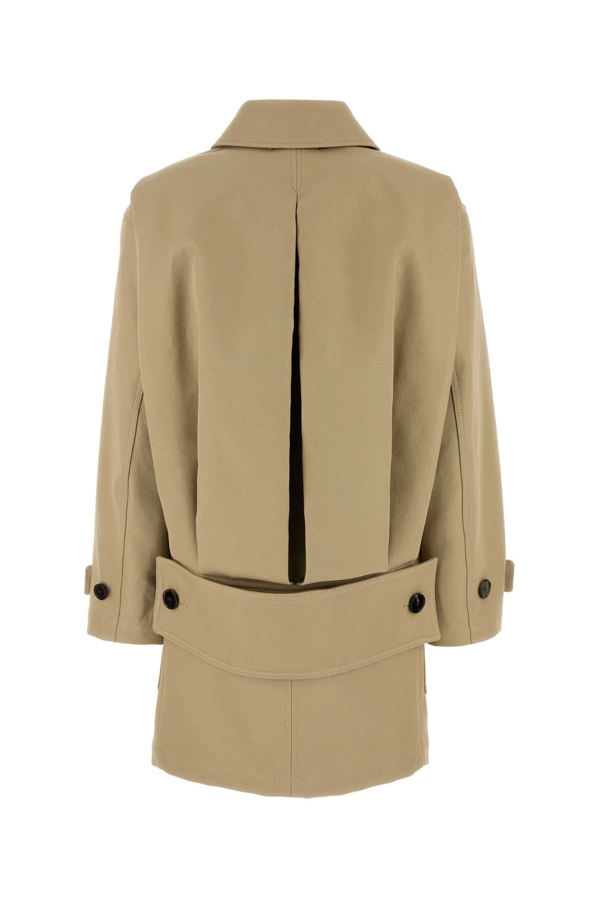Beige Drill Overcoat Cappotti