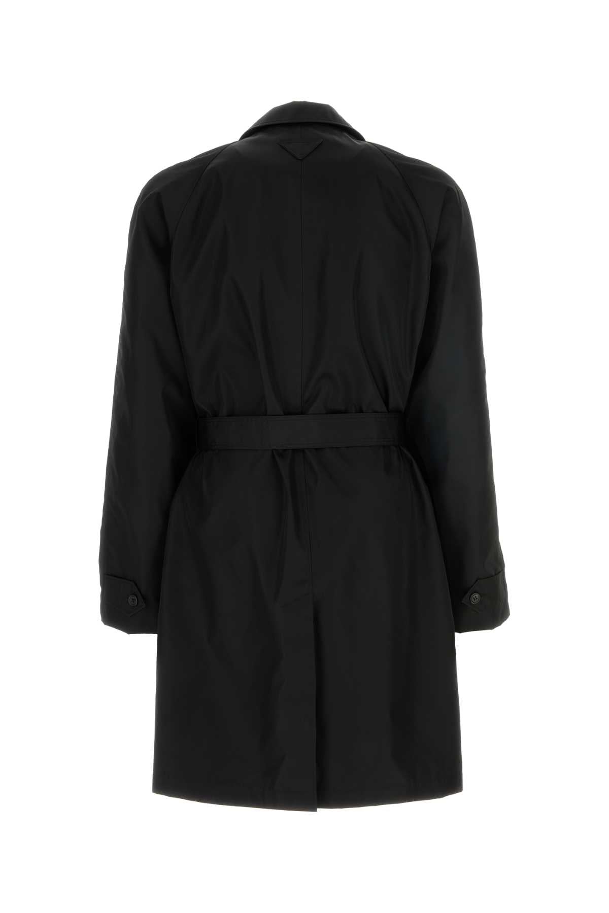Black Re-Nylon Trench Coat Nero