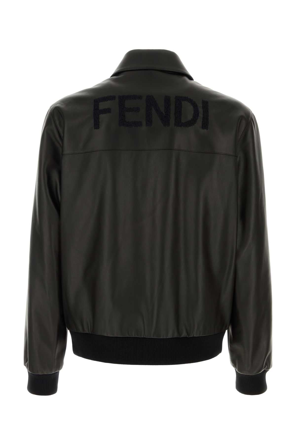 Black Leather Bomber Jacket Giacche In Pelle