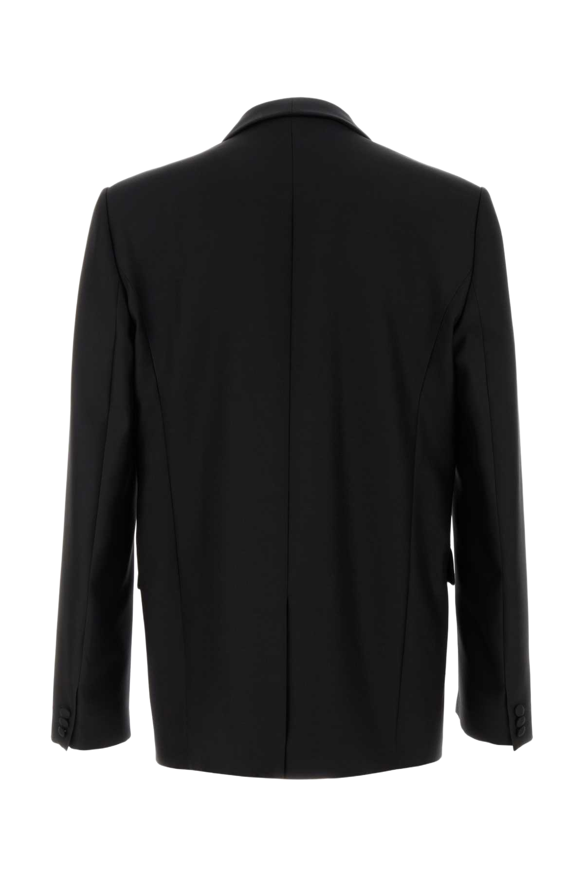 Black Wool Blend Blazer Giacche E Gilet