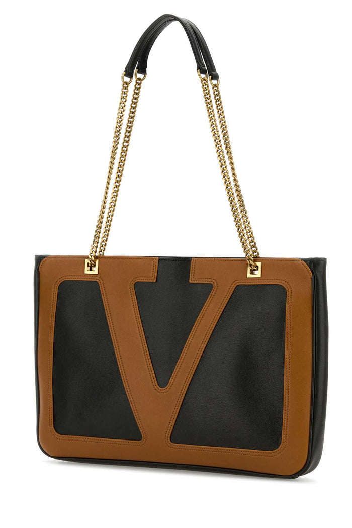 Black Nappa Leather Medium Viva Superstar Shopping Bag Nerospice Borse A Mano