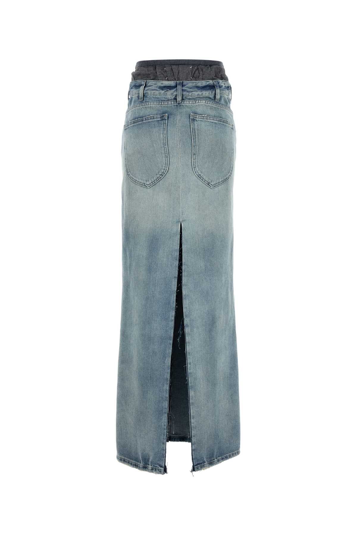 Denim Skirt Lightblue Exterior: Cotton Gonne