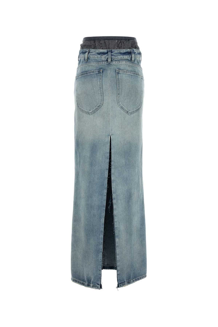 Denim Skirt Lightblue Exterior: Cotton Gonne