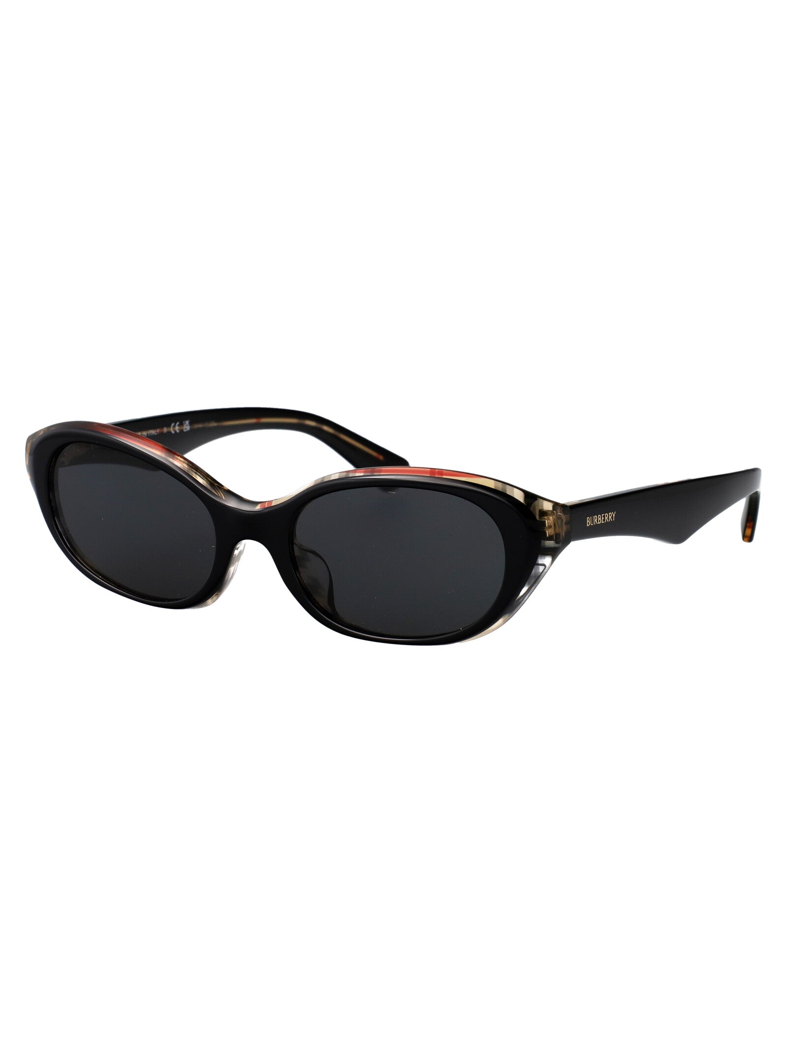 Check Black Acetate Sunglasses
