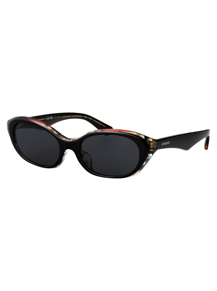 Check Black Acetate Sunglasses