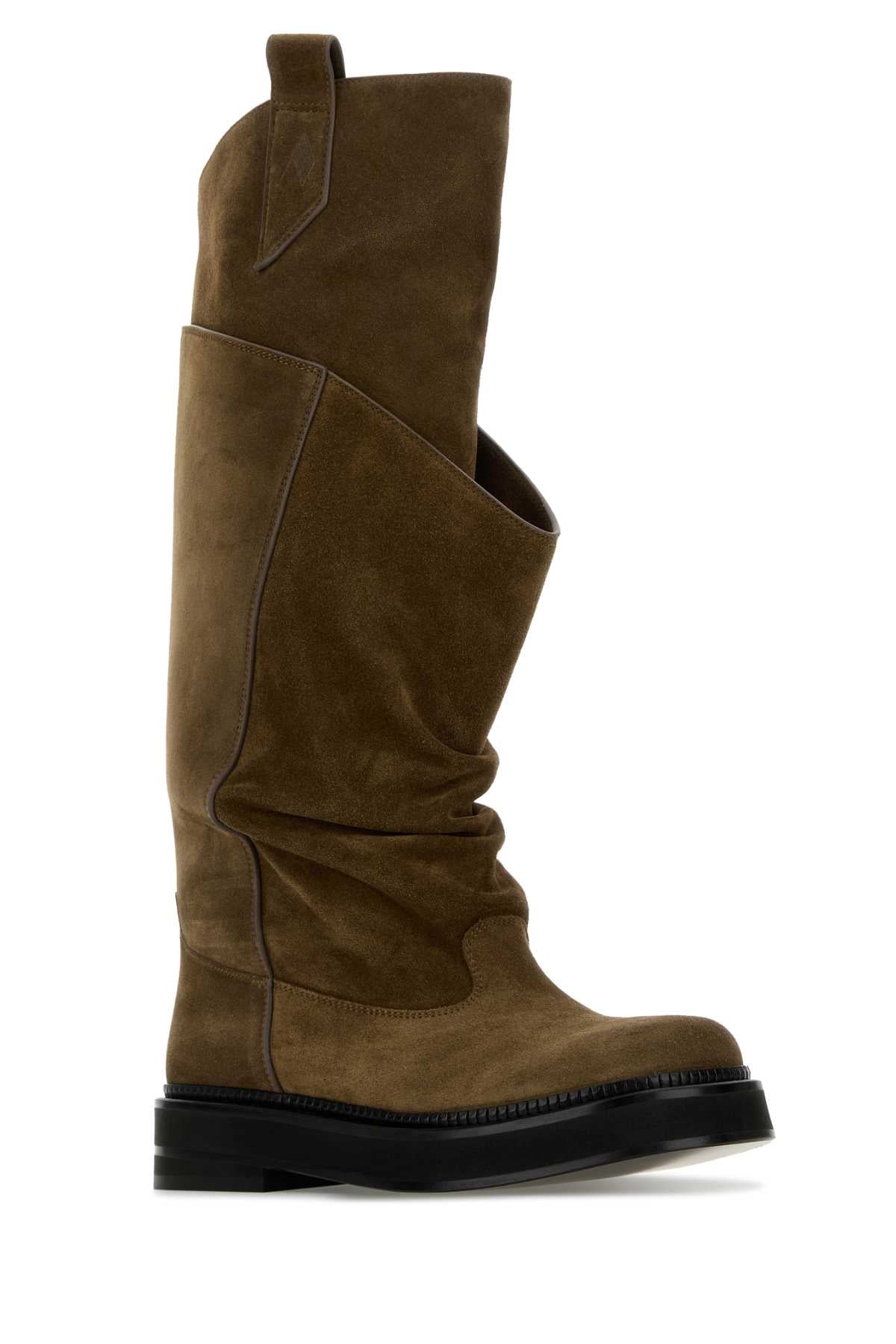 Mud Suede Passeggiata Boots Brown Sole Polyurethane Stivali