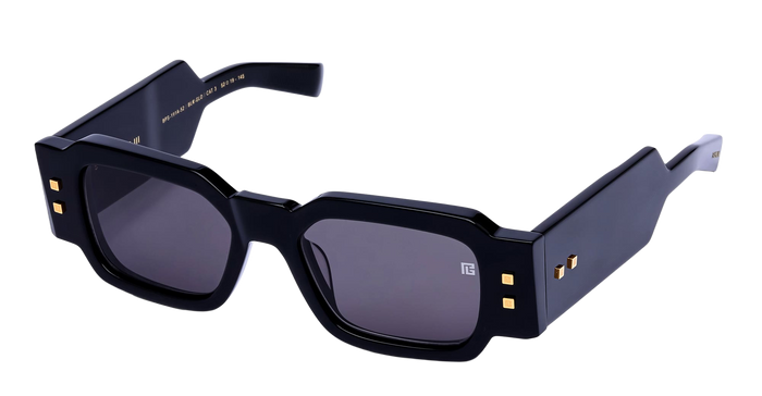 Olivier-Iii - Black 18k Gold Nd Acetate Sunglasses