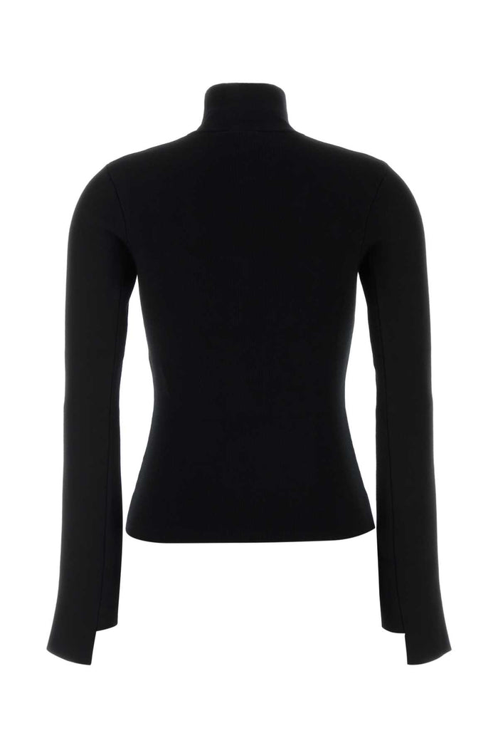 Black Viscose Blend Sweater Heritagewhite Exterior: Polyester Maglieria
