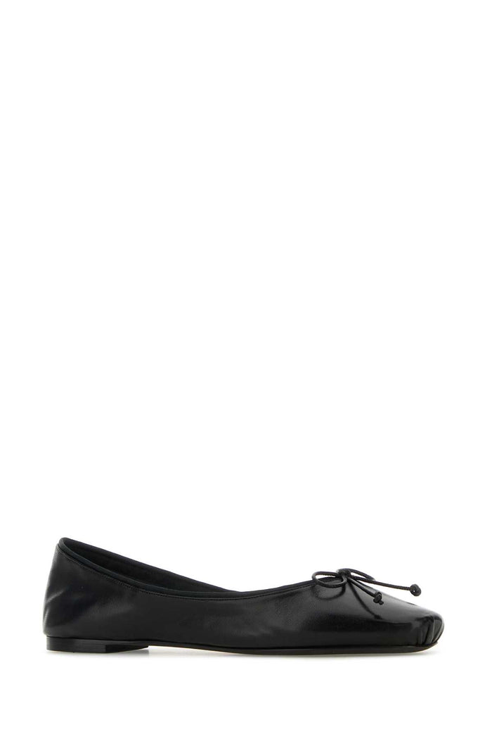 Black Nappa Leather Charlotte Ballerinas Ballerine