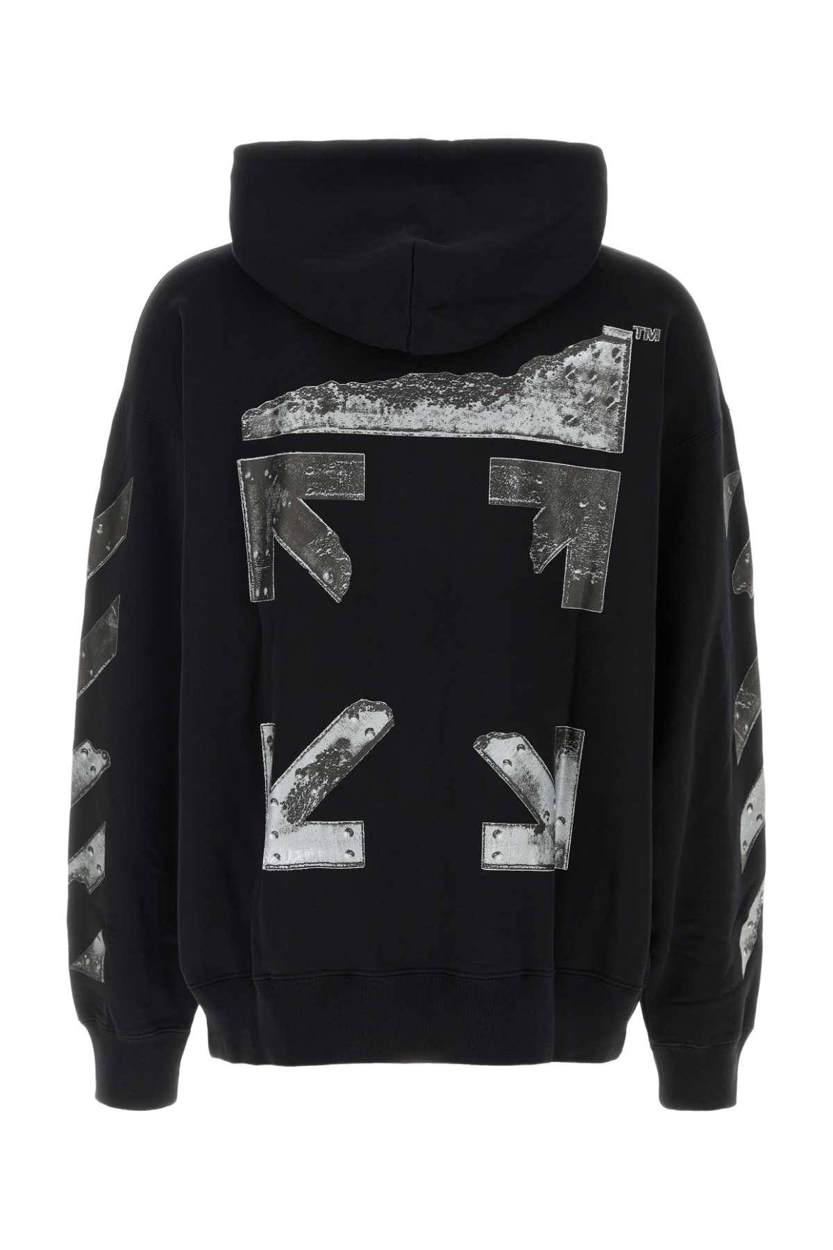 Black Cotton Sweatshirt Exterior: Felpe