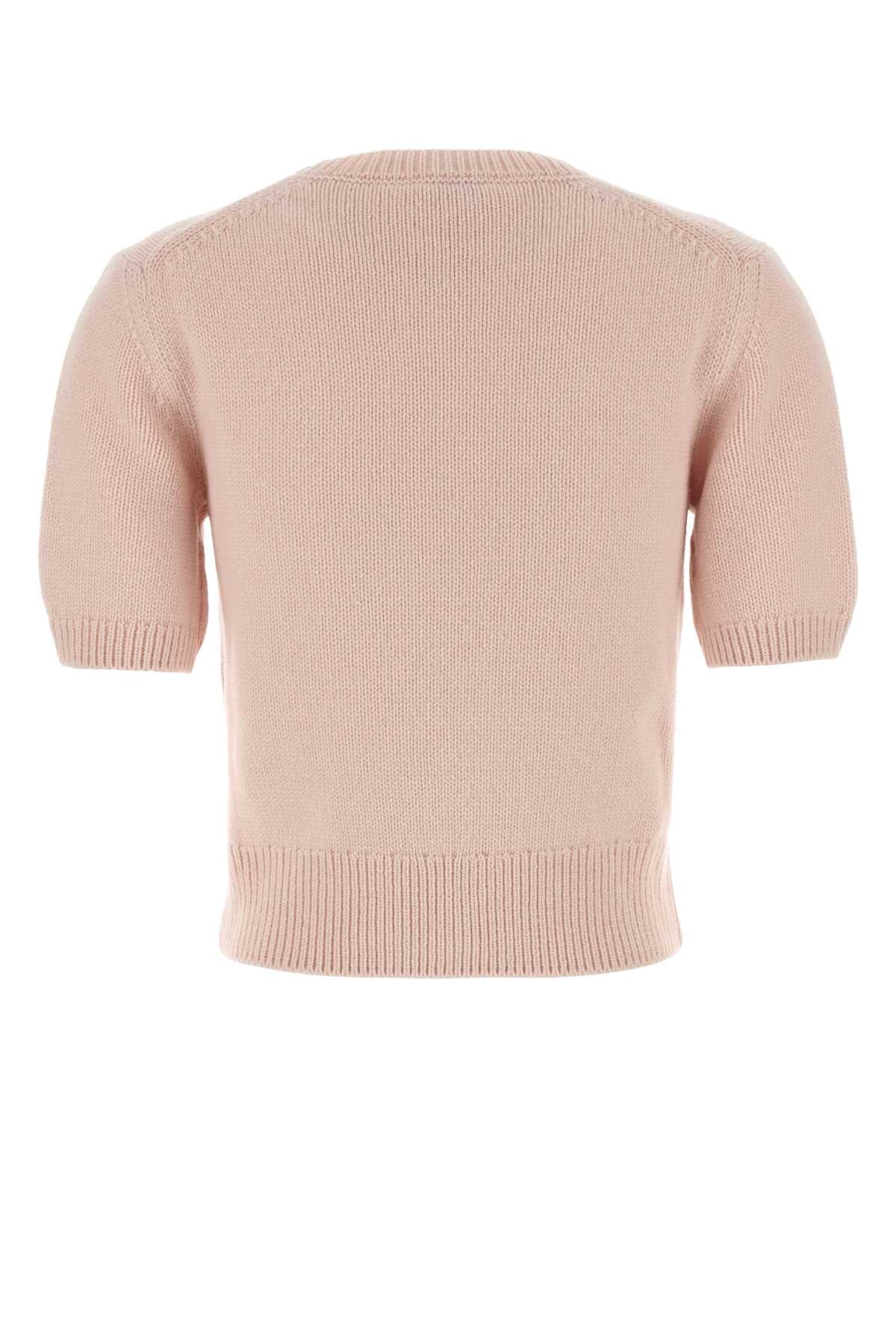 Pastel Pink Wool Sweater Bouquet Cashmere Maglieria