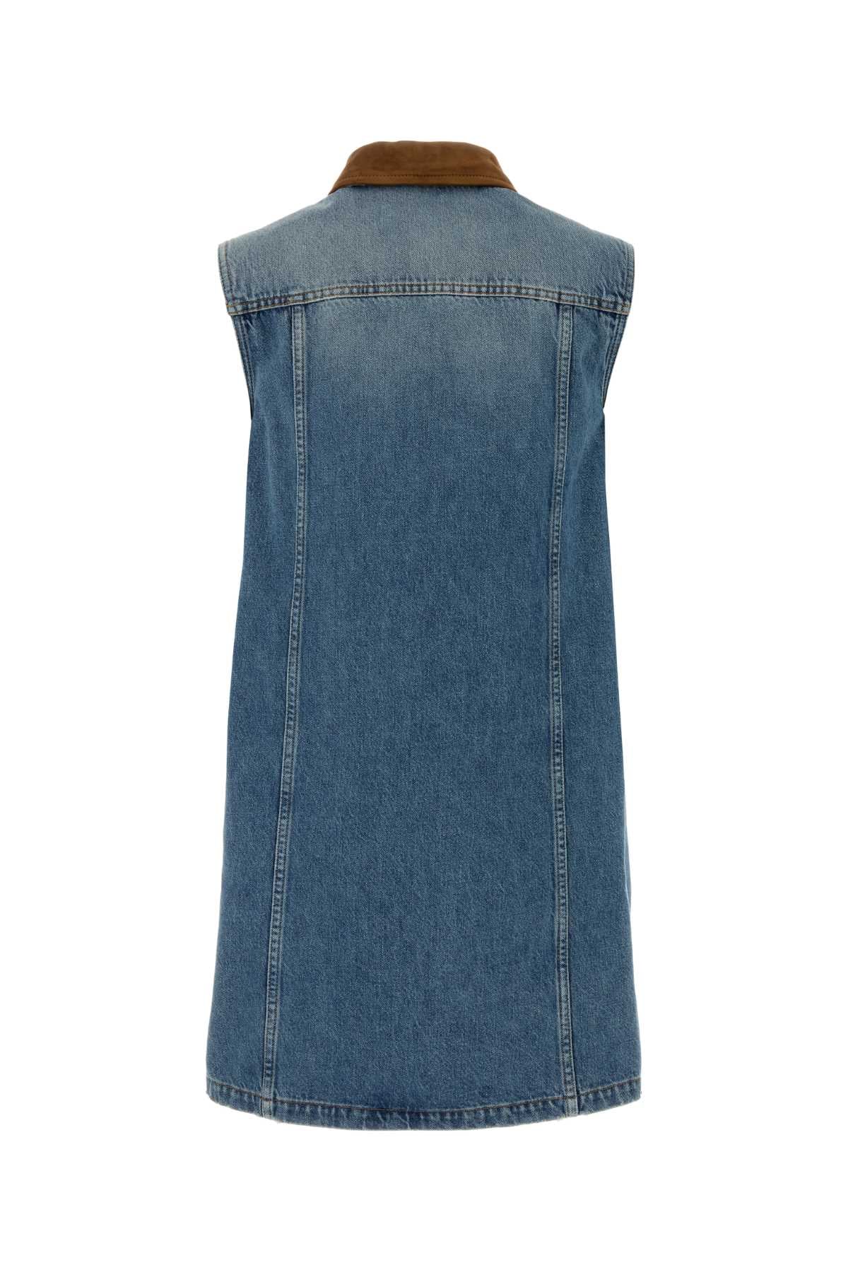 Denim Mini Dress Mediumblue Exterior: Cotton Abiti