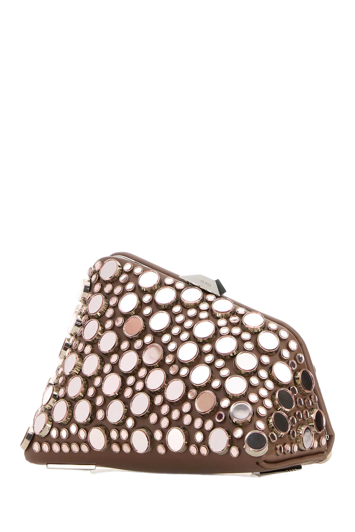 Embellished Leather Midnight Clutch Mud