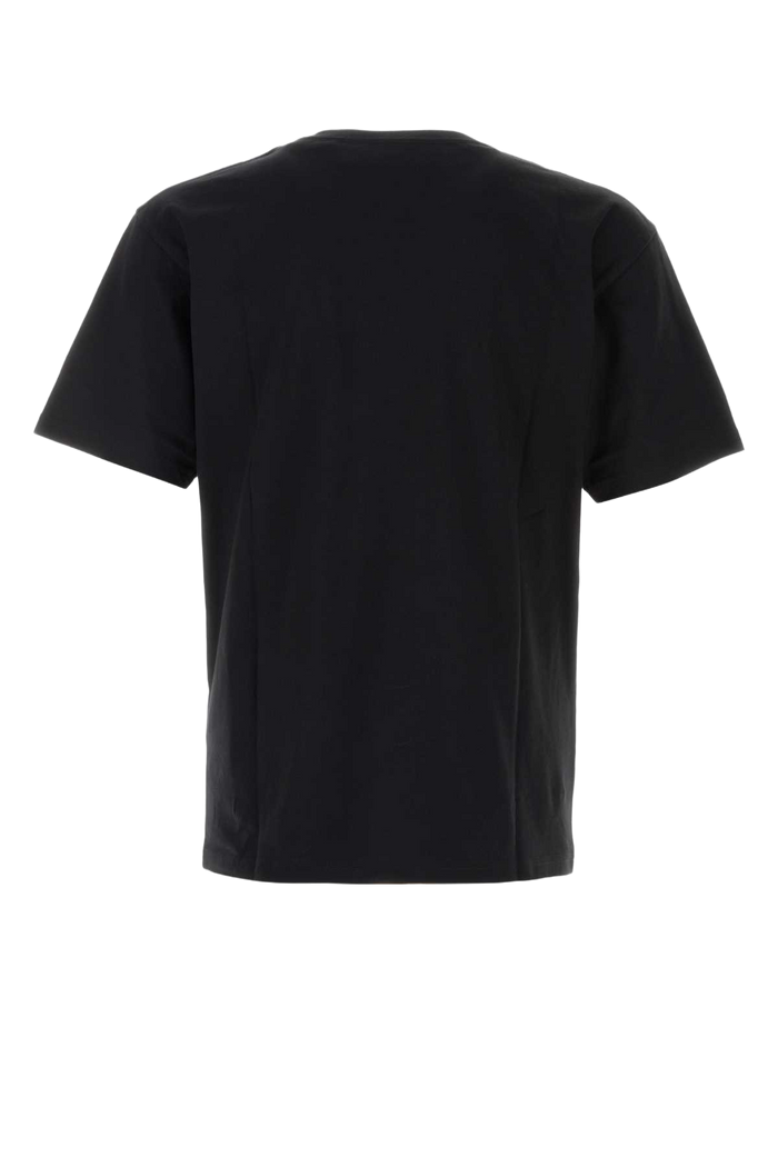 Black Cotton T-Shirt Nerorosso Exterior