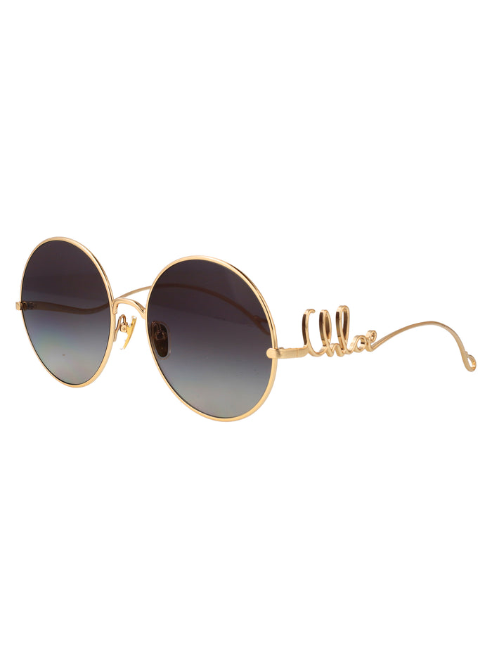 Ch0329s 001 Gold-gold-grey Metal Sunglasses