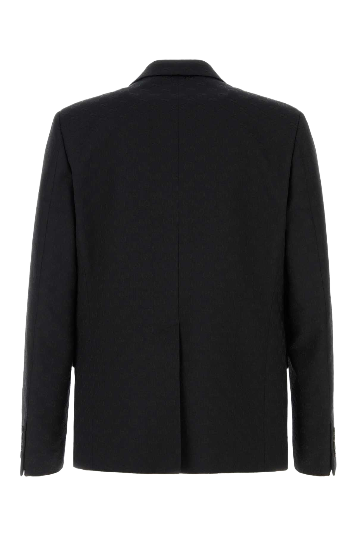 Black Cotton Blend Blazer Blackblackblack T Polyester Giacche E Gilet
