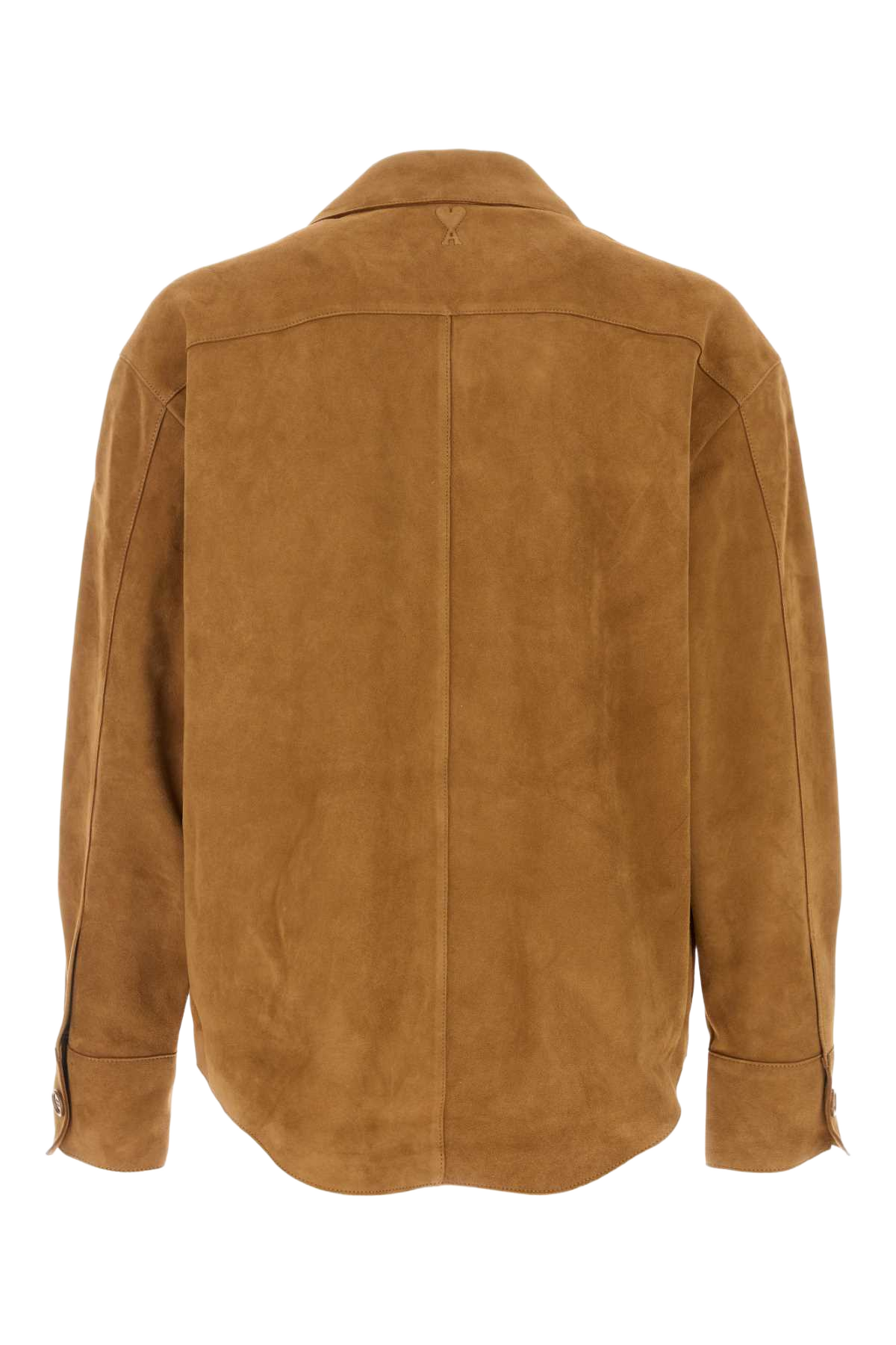 Camel Suede Oversize Shirt Caramel Exterior: Leather Camicie