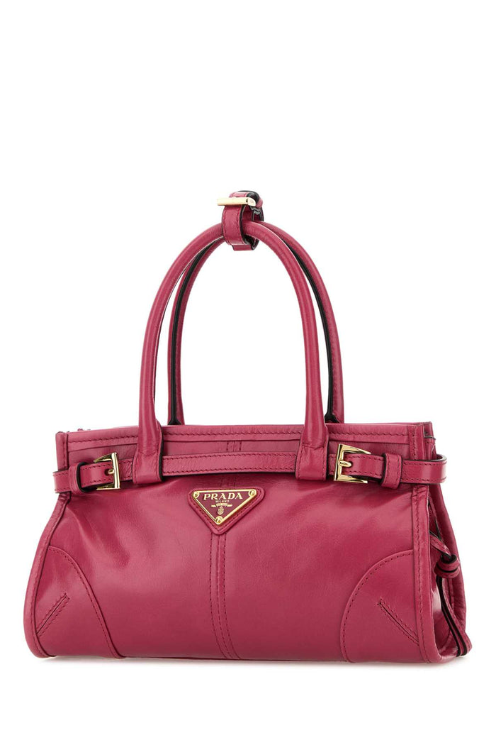 Fuchsia Leather Mini Prada Bonnie Handbag Peonia N Borse A Mano