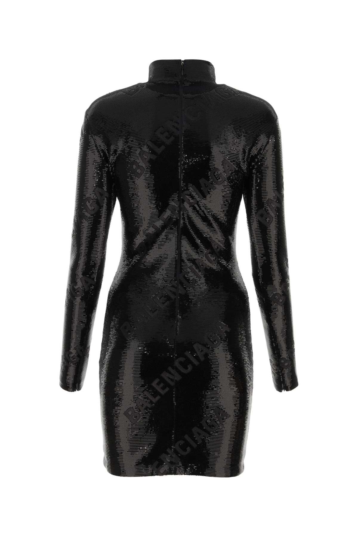 Black Sequins Mini Dress 1102 Abiti