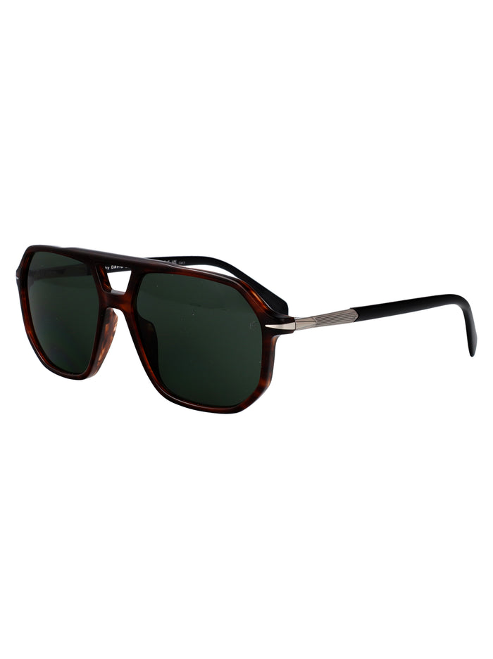 Db 1172-S Brown Horn Ruthenium Acetate Sunglasses