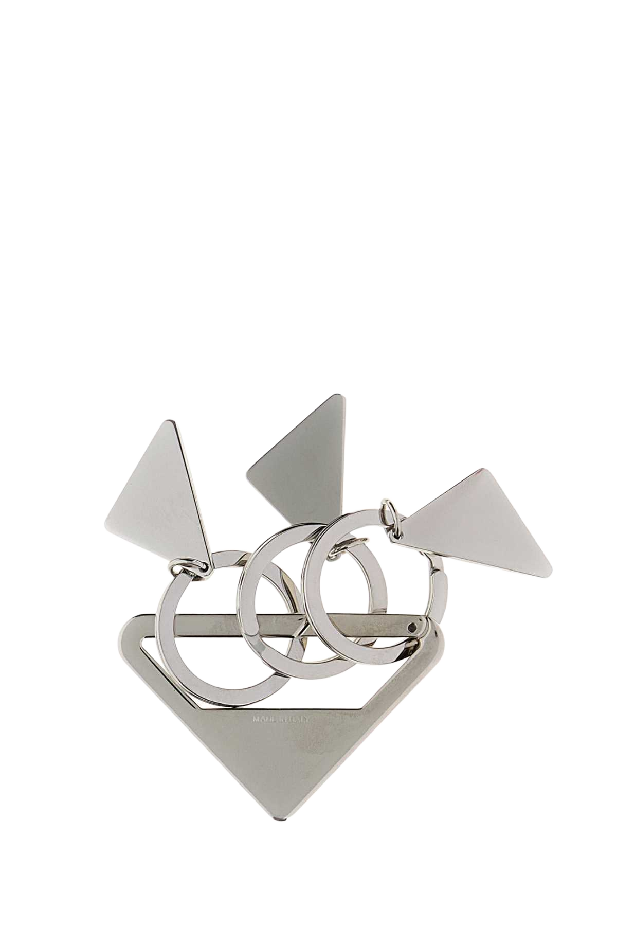 Silver Metal Keyring Nero Portachiavi